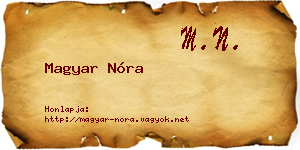 Magyar Nóra névjegykártya
