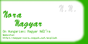 nora magyar business card
